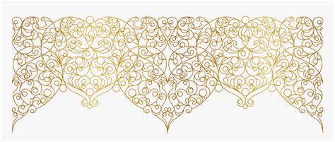 Gold Filigree Border Png - Gold Filigree Border, Transparent Png , Transparent Png Image - PNGitem