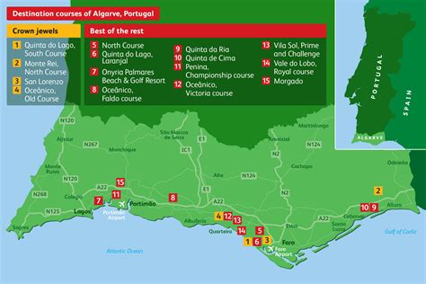 Golf Destination Maps - Tea & Type