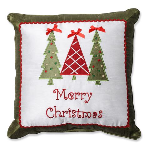 Shop Pillow Perfect Merry Christmas Trees 16.5-inch Throw Pillow - Free ...