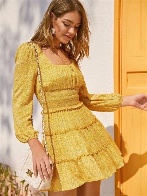 Yellow Summer Mini Dresses for Women. Cute Short Yellow Dresses for Summer Women's - in 2020 ...