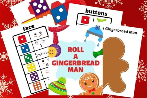 Free Printable Roll A Gingerbread Man Game - Mommy Snippets