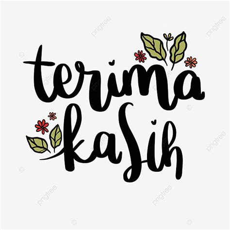 Terima Kasih PNG Image, Terima Kasih Hand Drawn Lettering On Transparent Background Png And Psd ...