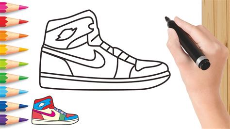 HOW TO DRAW AIR JORDAN NIKE SHOES STEP BY STEP - YouTube