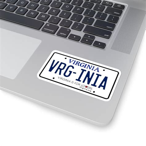 Virginia License Plate Vinyl Decal Virginia Sticker Laptop - Etsy