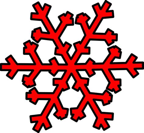 Red Snowflake Clip Art at Clker.com - vector clip art online, royalty ...