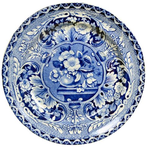 Antique Blue and White Dishes "Greekware" at 1stdibs