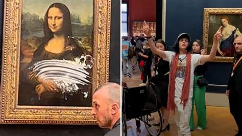 Watch: Man disguised as 'old woman' attacks Mona Lisa with cake | Euronews