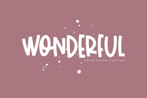 Wonderful - A Bold Handwritten Font at fontbundles.net -- affiliate link | Bold fonts, Bold ...