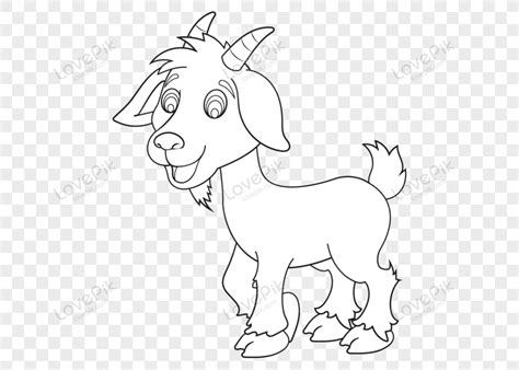 Goat Black And White Clipart