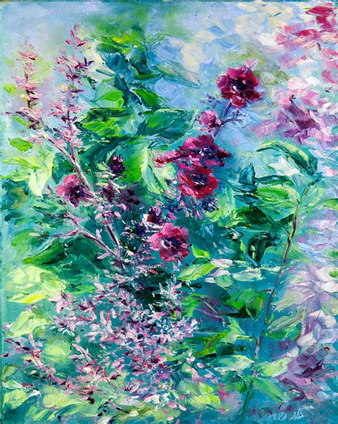 Spring Flowers Painting on Canvas Original Art Abstract | Etsy