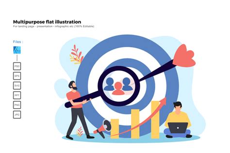 Flat illustration target audience By rivatxfz | TheHungryJPEG