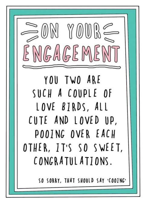 Go La La Funny On Your Engagement, Pooing Over Each Other Card | Moonpig