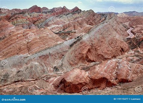 Rainbow Mountains at Zhangye Danxia National Geopark, Gansu Province ...