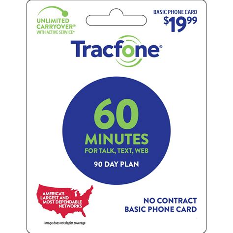 Tracfone $19.99 Basic Phone 60 minutes 90-Day Prepaid Plan Direct Top ...