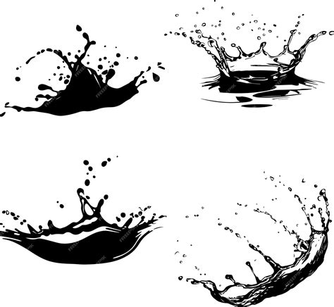 Premium Vector | Water splash Vector silhouette