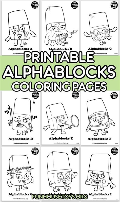 Printable Alphablocks Pages | Coloring pages, Teaching abcs, Alphabet phonics