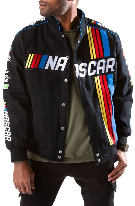 Nascar Logo Jacket Black/Multi in 2023 | Jackets, Cotton jacket, Leather jacket