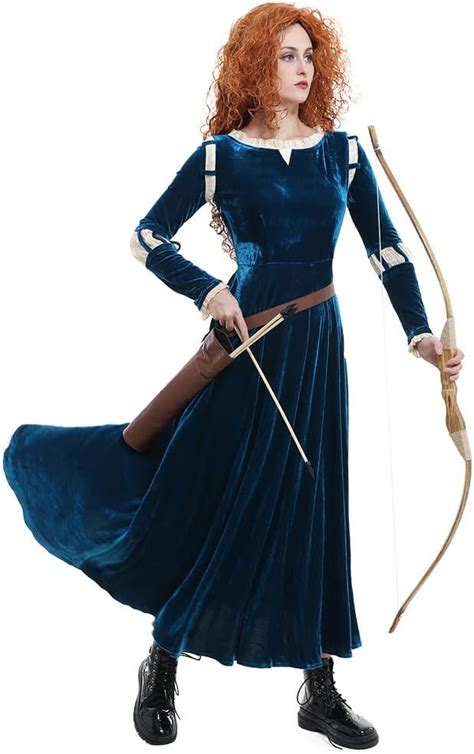 Amazon.com: miccostumes Women's Princess Brave Adult Cosplay Costume ...