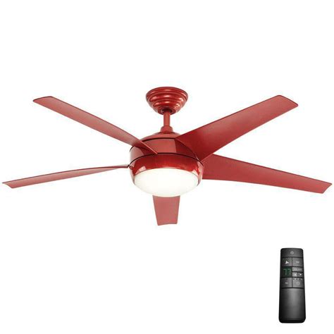 Home Decorators Collection Windward IV 52 in. Indoor Red Ceiling Fan ...