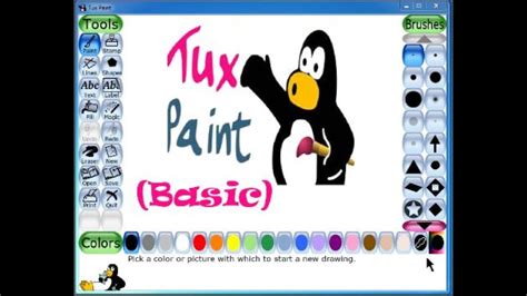 Tux Paint (Basic) - YouTube