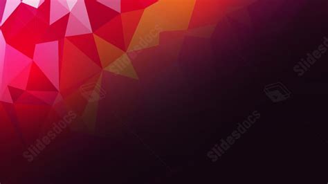 Business Gradient Red Technology Low Poly Triangle Powerpoint ...