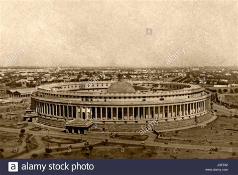 Download this stock image: Vintage photo of parliament house, delhi, india, asia - J0ET82 from ...