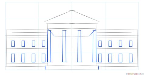 How to draw the White House | Step by step Drawing tutorials