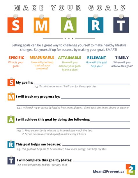 Downloadable SMART Goal Planning Worksheet - Meant2Prevent