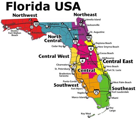 map of florda state parks | Map of Regions of Florida I went here when I was about 8 or 7 years ...