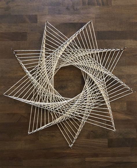 Geometric string art | String wall art, Thread art, Geometry art