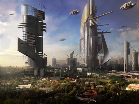 Futuristic City, Sci-Fi, Flying Cars, Future City, Futuristic ...