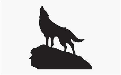 Howling Wolf Silhouette Png Vector - Wolf Howling Clipart, Transparent ...