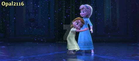 Anna hugging Elsa by opal2116 on DeviantArt