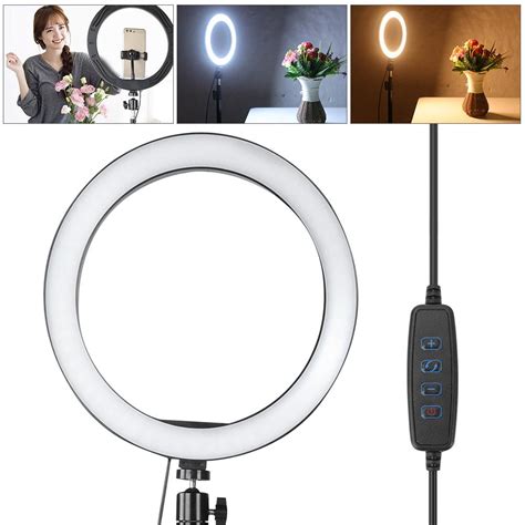 OTVIAP Camera Ring Light, Dimmable Ring Light,10 Inch Dimmable LED Ring Fill Light USB Camera ...