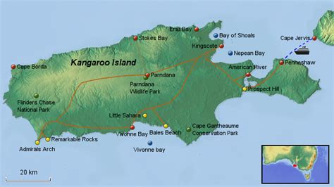 StepMap - Kangaroo Island - Landkarte für Australien