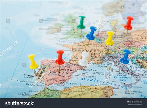 Europe Map Pins Travel Your Planning Stock Photo 419995780 | Shutterstock