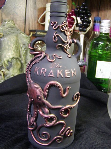 Kraken Rum sculpted octopus bottle