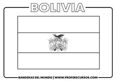 Bandera de bolivia para colorear