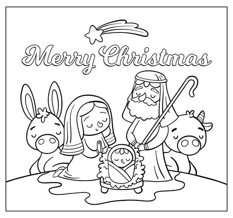 Christmas Nativity Coloring Pages Printable