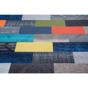 TrafficMaster Versatile - Assorted - Multi-Colored Commercial/Residential 12 x 36 in. Peel and ...