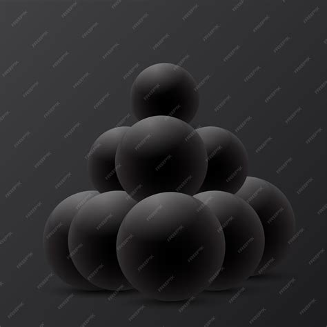 Premium Vector | Abstract 3d sphere design on black background vector illustrator