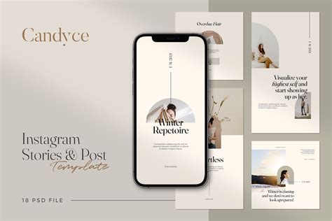 Candyce - Instagram Stories & Post | Social Media Templates ~ Creative ...