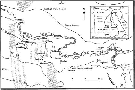 Map of Dakhleh Oasis, illustrating position of Oasis within Egypt... | Download Scientific Diagram