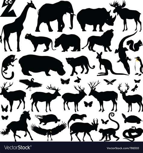 Safari silhouettes Royalty Free Vector Image - VectorStock