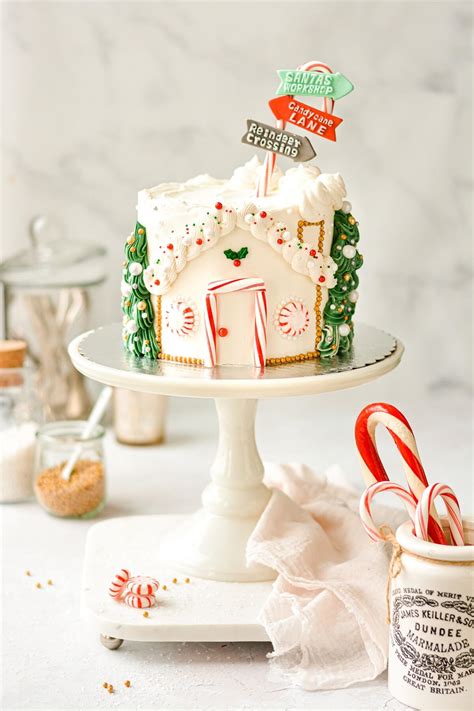 Santa's Workshop Christmas Cake - Curly Girl Kitchen