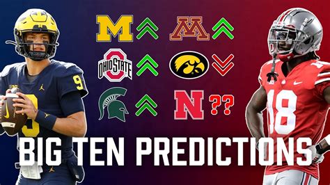 My Updated Big Ten Football Predictions And Bowl Projections For 2023 | College Football 2023