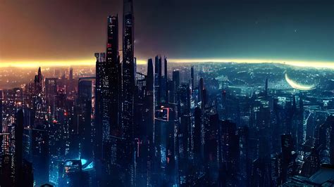 🔥 Download Midjourney Ai Futuristic Cityscape 4k Wallpaper On by @lisaj | Futuristic 4k ...