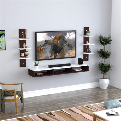 Anikaa Crystal Engineered Wood Wall Mount TV Unit/TV Stand/Wall Set Top ...