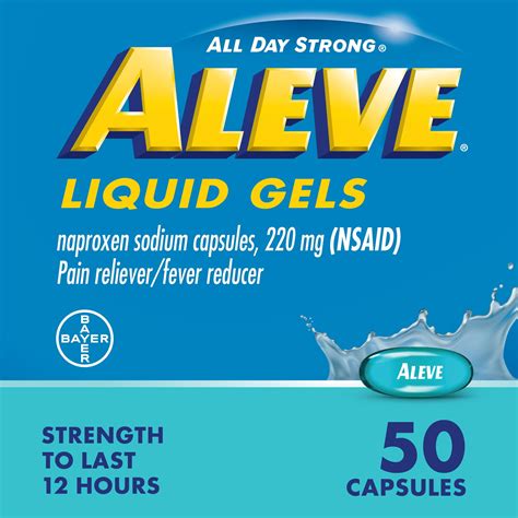 Aleve Liquid Gels Naproxen Sodium Pain Reliever, 50 Count - Walmart.com