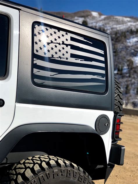 Jeep Wrangler JK American flag decal 2011-2018 (Drivers Side Only) | Elevated Auto Styling